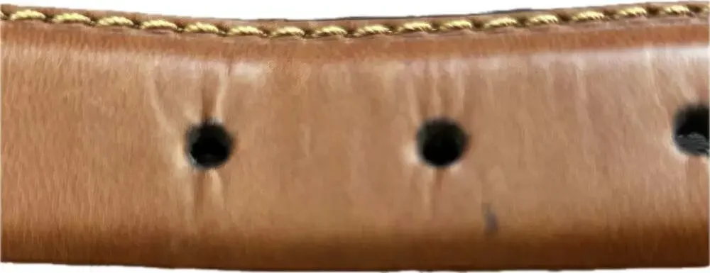 Tommy Hilfiger Men's Brown Leather Casual Belt Contrast Stitching Western Office